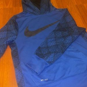 Blue Nike Dri Fit hoodie